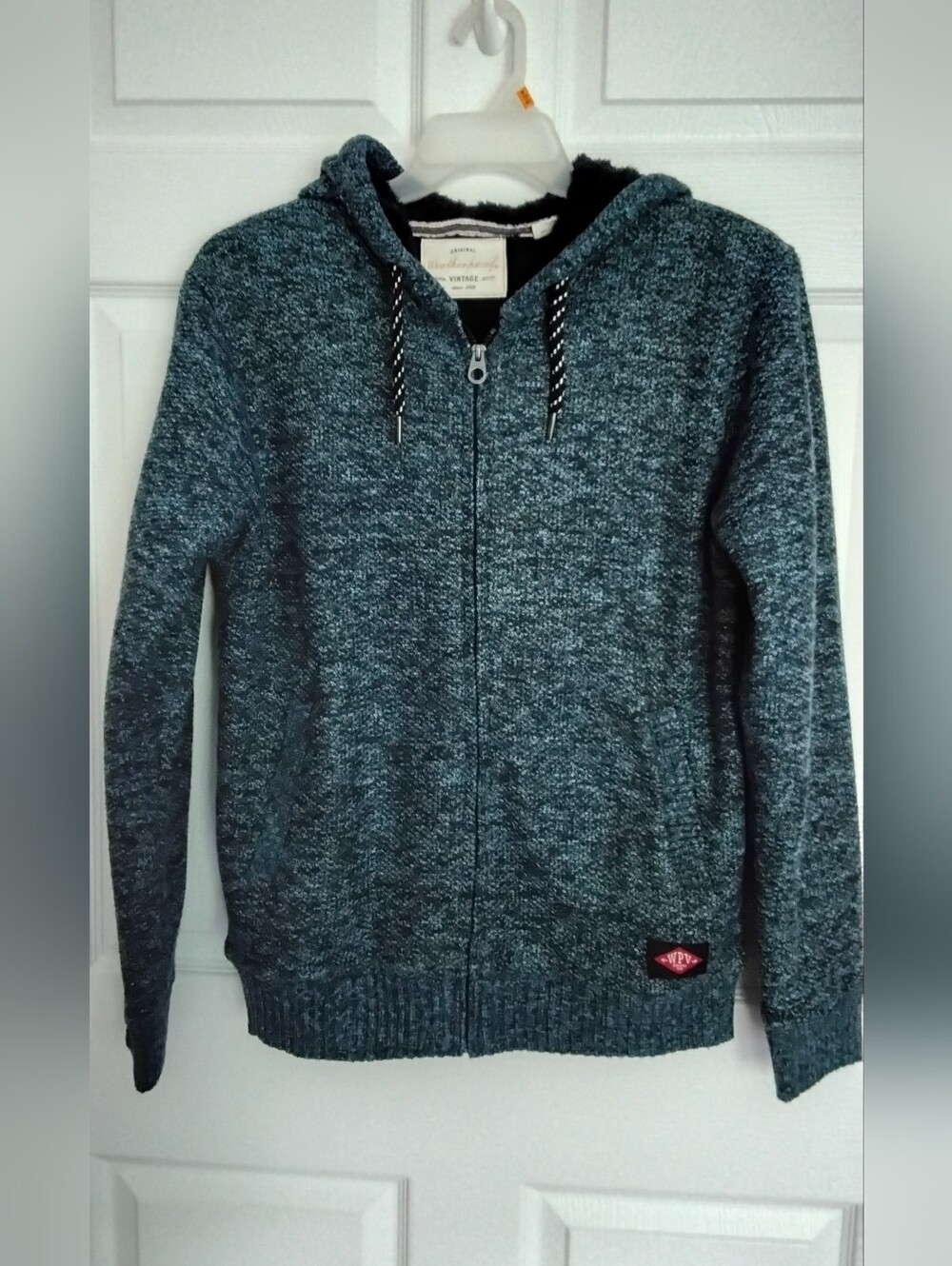 Weatherproof Men's Zip-Up Hoodie Sweater in Heather Teal-Blue